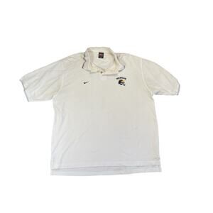 Nike Michigan Wolverines Polo Shirt Mens XXL White Vintage Short Sleeve